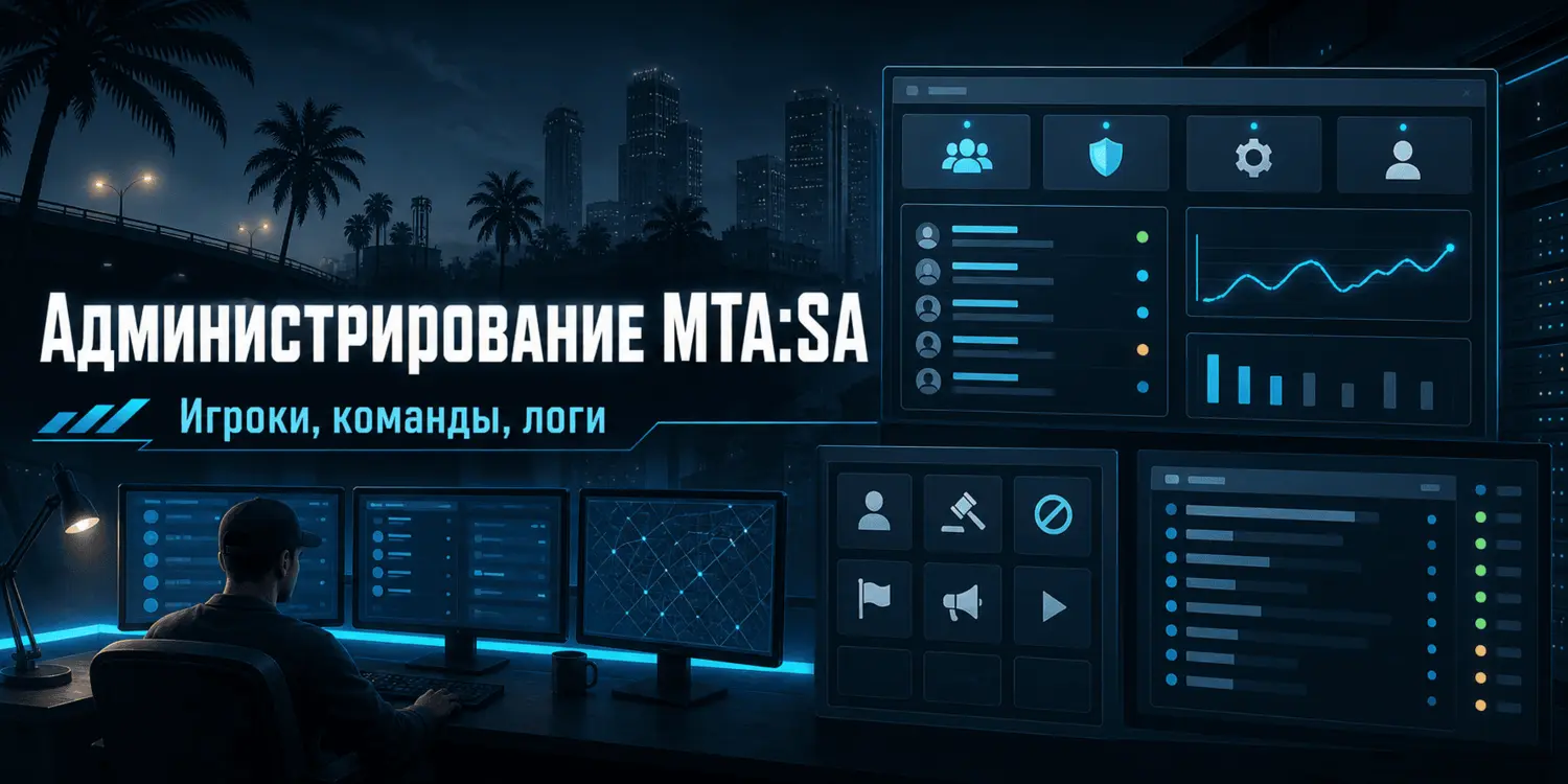 Администрирование MTA:SA — игроки, команды, логи и ресурсы