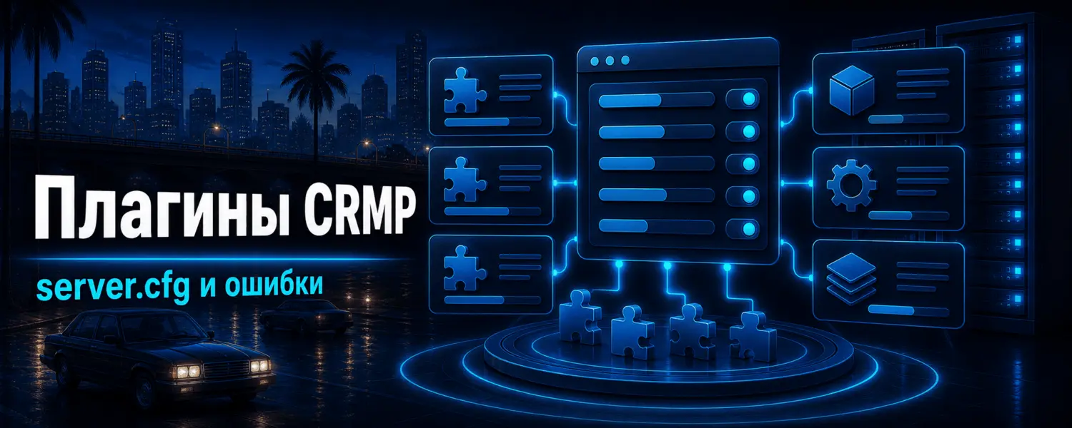 Плагины CRMP — установка, настройка server.cfg и ошибки