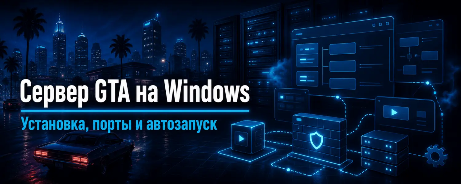 Сервер GTA на Windows — установка, порты и автозапуск
