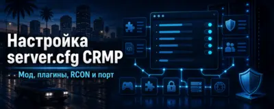 Настройка server.cfg CRMP — мод, плагины, RCON и порт