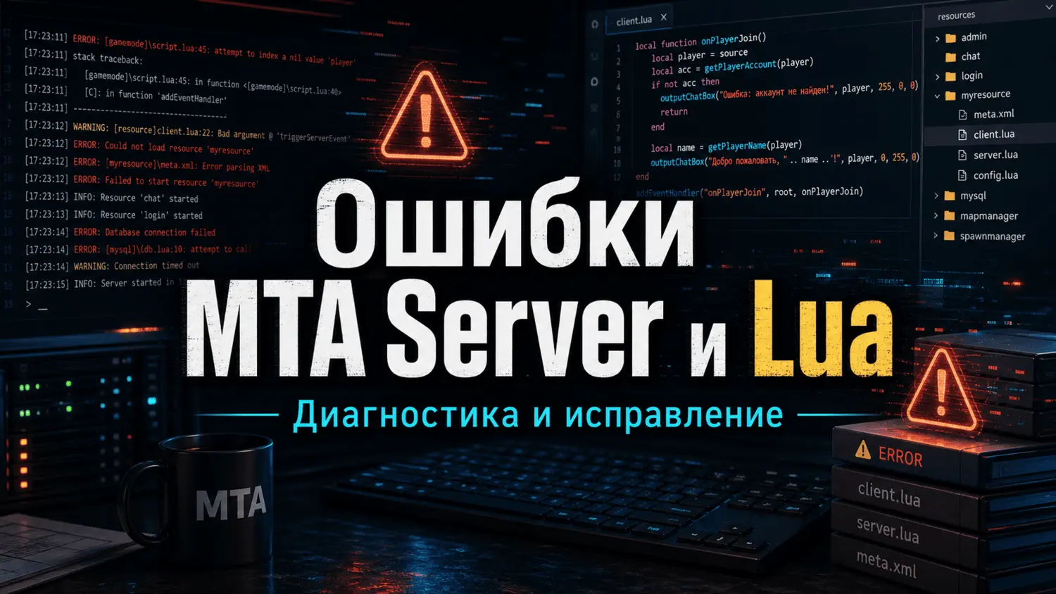 Ошибки MTA Server и Lua: диагностика и исправление