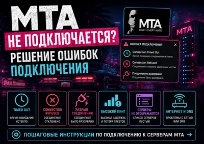 Почему MTA не подключается к серверу: исправляем ошибки соединения