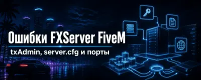 Ошибки FXServer FiveM — лицензия, txAdmin, порты и server.cfg