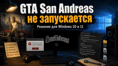 GTA San Andreas не запускается на Windows 10 и 11 — решение